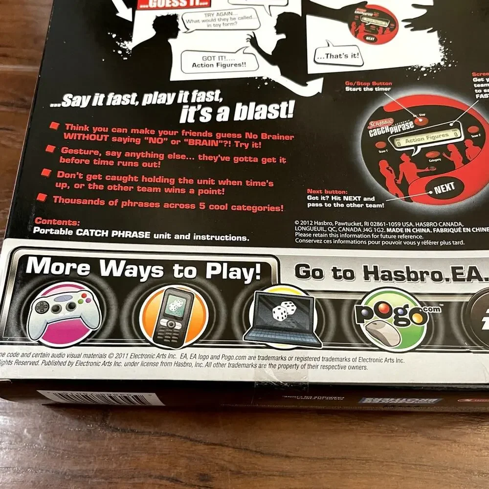 Hasbro Electronic Catch Phrase Handheld Game New Sealed 2012 Party Word Game